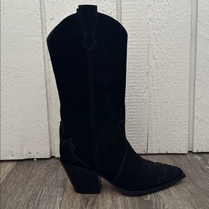 Aeyde Ariel Suede Pointed Toe Western Boots